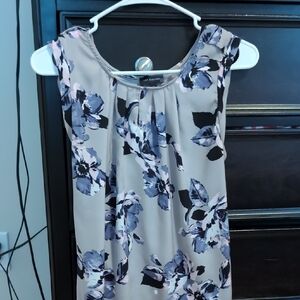 The Limited Floral Blouse - Gray and Black